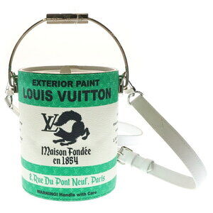 Louis Vuitton LV Paint Can Handbag Shoulder Bag White Green